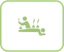 鍼灸中のイラスト